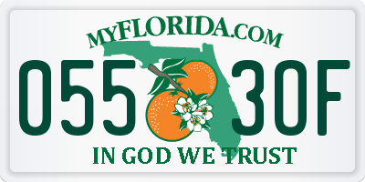 FL license plate 0553OF