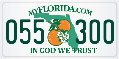 FL license plate 0553OO