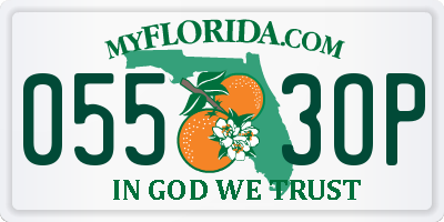 FL license plate 0553OP
