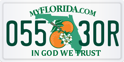 FL license plate 0553OR