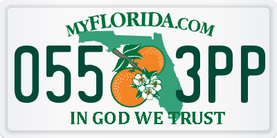 FL license plate 0553PP