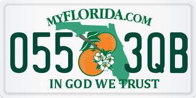 FL license plate 0553QB