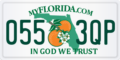 FL license plate 0553QP
