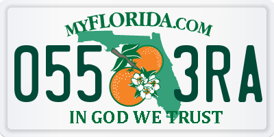 FL license plate 0553RA