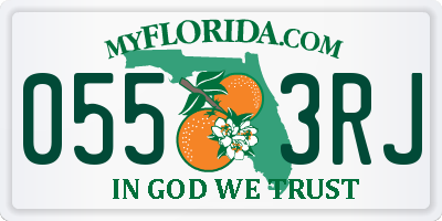 FL license plate 0553RJ