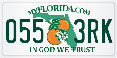 FL license plate 0553RK