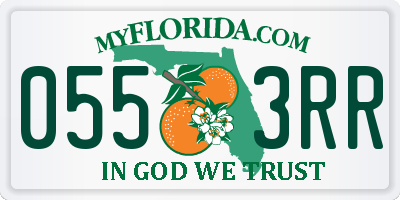 FL license plate 0553RR
