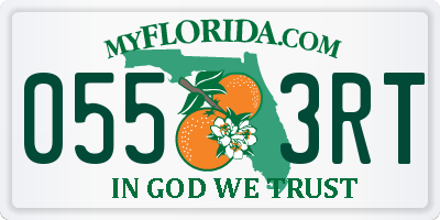 FL license plate 0553RT