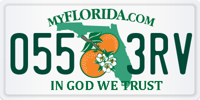 FL license plate 0553RV