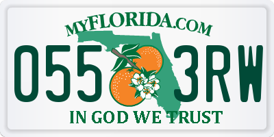 FL license plate 0553RW