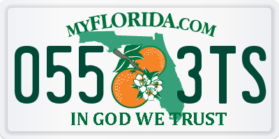 FL license plate 0553TS