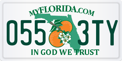FL license plate 0553TY