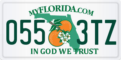 FL license plate 0553TZ