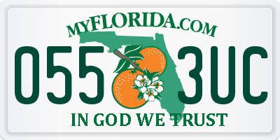 FL license plate 0553UC