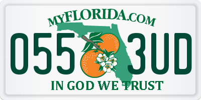 FL license plate 0553UD