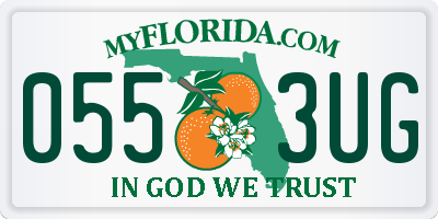 FL license plate 0553UG