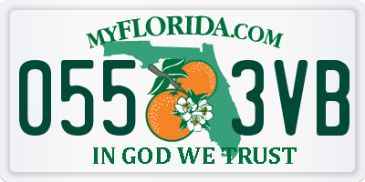 FL license plate 0553VB