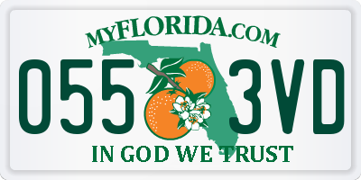 FL license plate 0553VD
