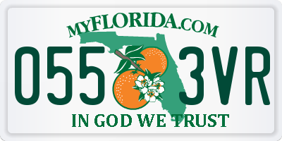 FL license plate 0553VR