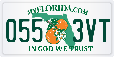 FL license plate 0553VT