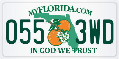 FL license plate 0553WD
