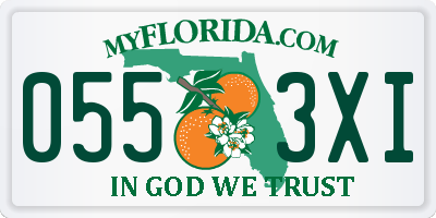 FL license plate 0553XI