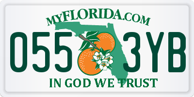 FL license plate 0553YB