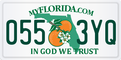 FL license plate 0553YQ