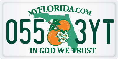 FL license plate 0553YT