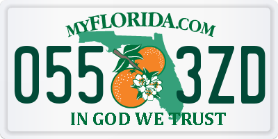FL license plate 0553ZD