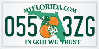 FL license plate 0553ZG