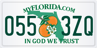 FL license plate 0553ZQ