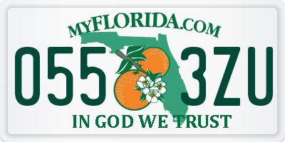 FL license plate 0553ZU