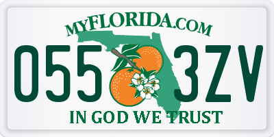 FL license plate 0553ZV