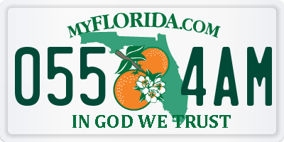 FL license plate 0554AM