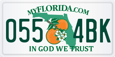 FL license plate 0554BK