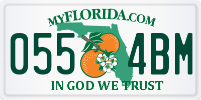 FL license plate 0554BM