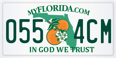 FL license plate 0554CM