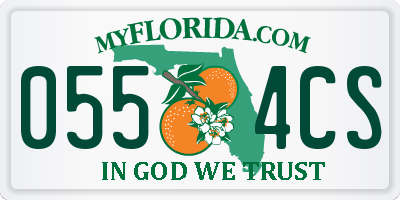 FL license plate 0554CS