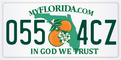 FL license plate 0554CZ