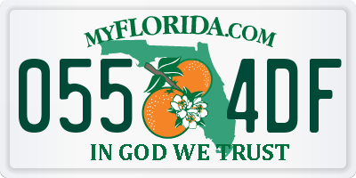 FL license plate 0554DF