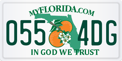 FL license plate 0554DG