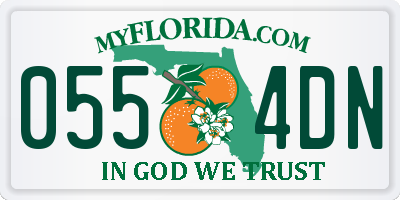 FL license plate 0554DN