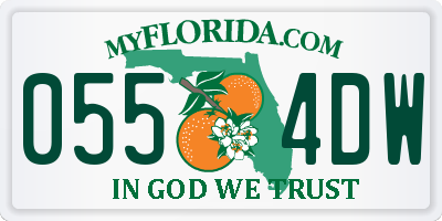 FL license plate 0554DW