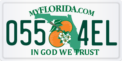 FL license plate 0554EL