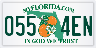 FL license plate 0554EN