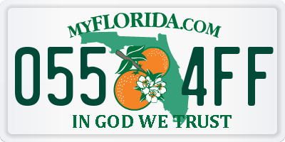 FL license plate 0554FF