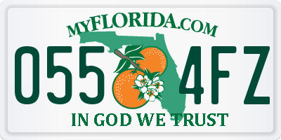 FL license plate 0554FZ