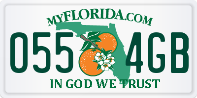 FL license plate 0554GB