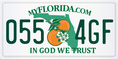 FL license plate 0554GF
